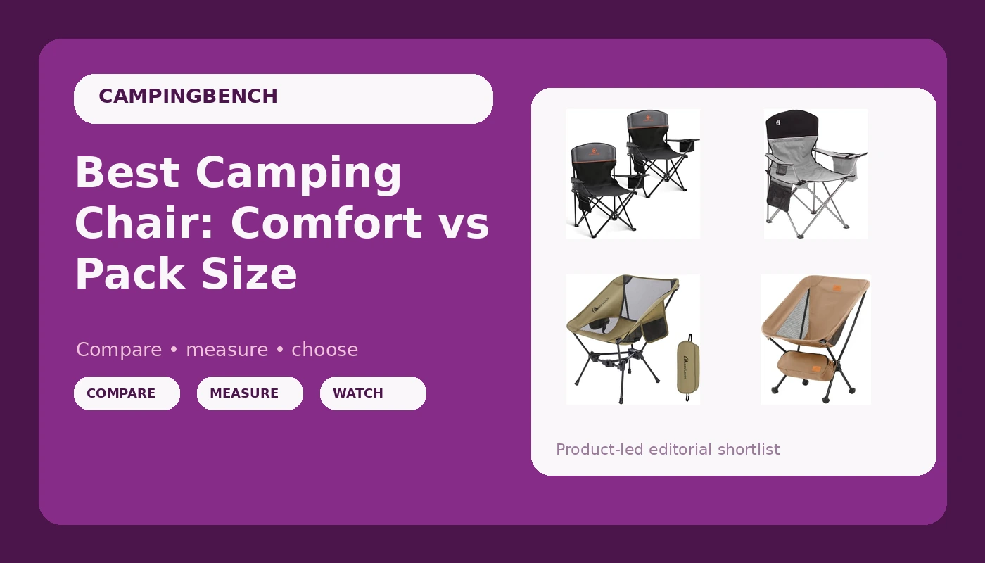 Best Camping Chair: Comfort vs Pack Size - CampingBench review with measurements and honest opinion