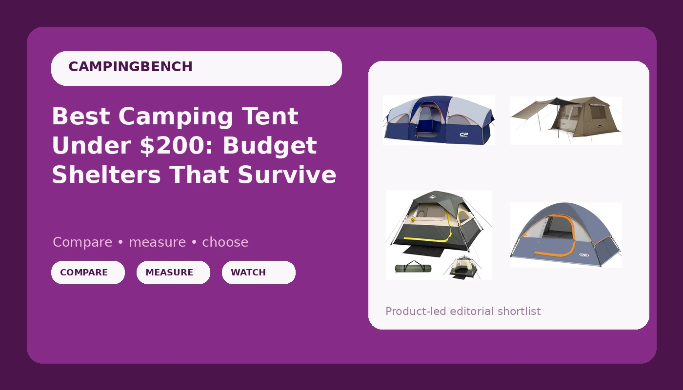 Best Camping Tent Under $200: Budget Shelters That Survive - CampingBench review with measurements and honest opinion